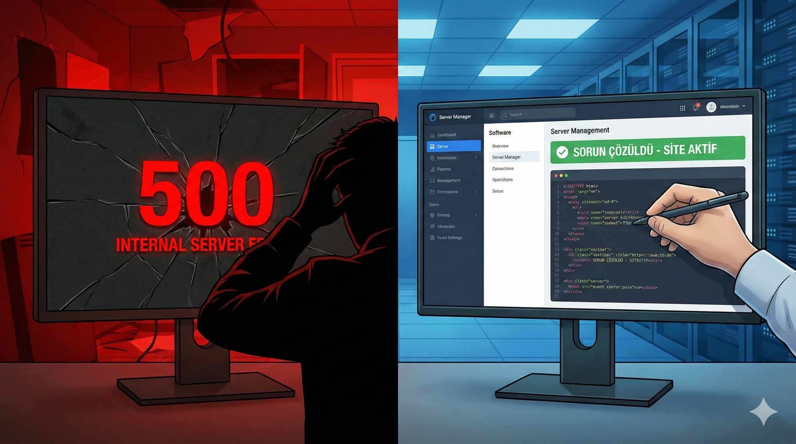 Panik Yok! WordPress’te “500 Internal Server Error” Hatası ve 5 Adımda Kesin Çözümü (Nasıl Yapılır?)